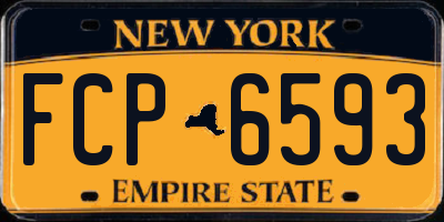 NY license plate FCP6593