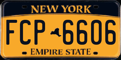 NY license plate FCP6606