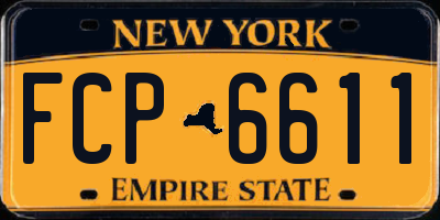 NY license plate FCP6611