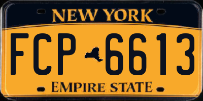NY license plate FCP6613