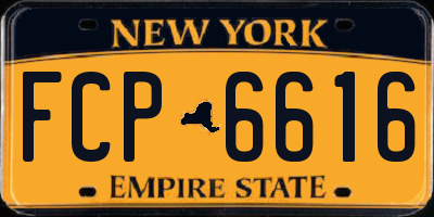 NY license plate FCP6616