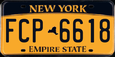 NY license plate FCP6618