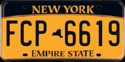 NY license plate FCP6619