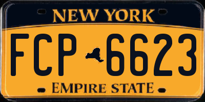 NY license plate FCP6623
