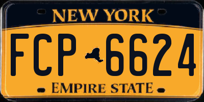 NY license plate FCP6624