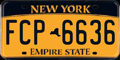 NY license plate FCP6636