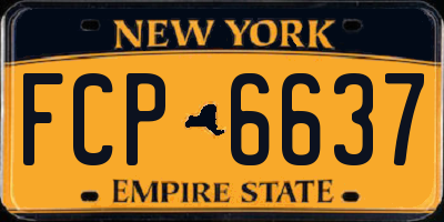 NY license plate FCP6637