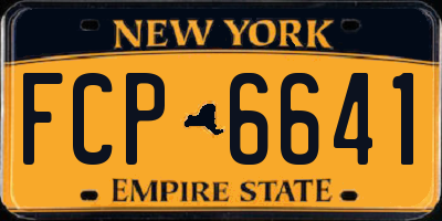 NY license plate FCP6641