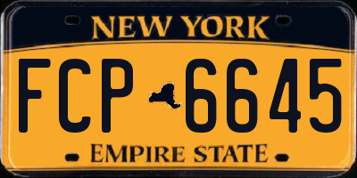 NY license plate FCP6645