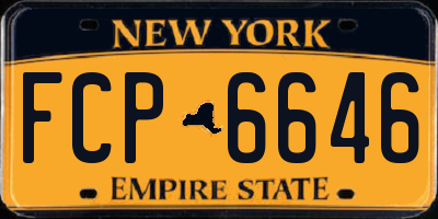 NY license plate FCP6646