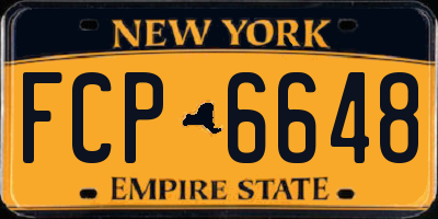 NY license plate FCP6648