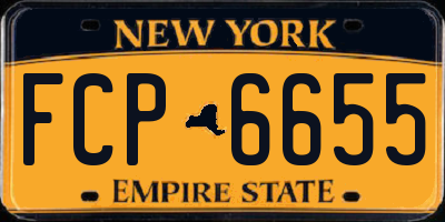 NY license plate FCP6655