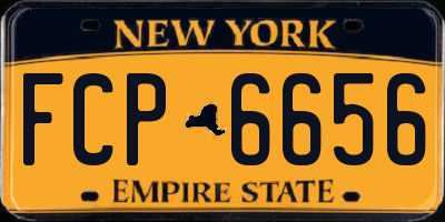 NY license plate FCP6656