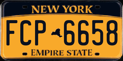 NY license plate FCP6658