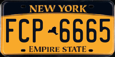 NY license plate FCP6665