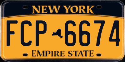 NY license plate FCP6674