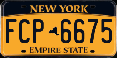 NY license plate FCP6675