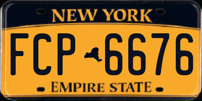 NY license plate FCP6676