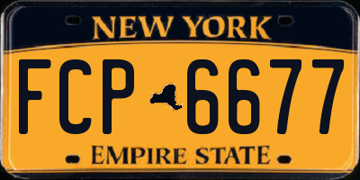 NY license plate FCP6677