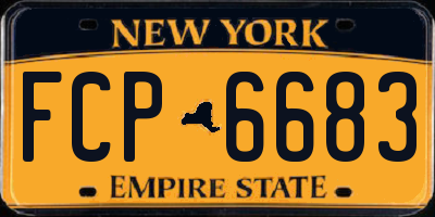 NY license plate FCP6683
