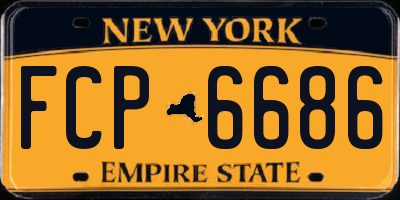NY license plate FCP6686