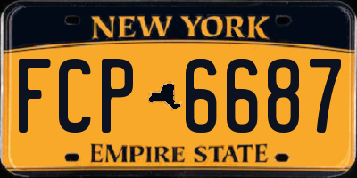 NY license plate FCP6687
