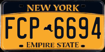 NY license plate FCP6694