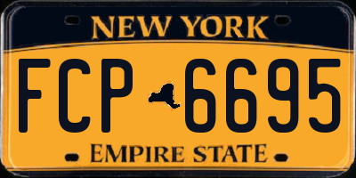 NY license plate FCP6695