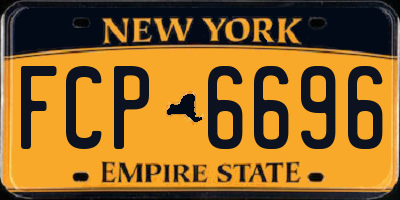 NY license plate FCP6696