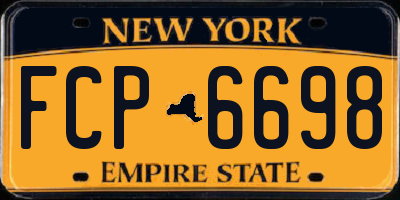 NY license plate FCP6698