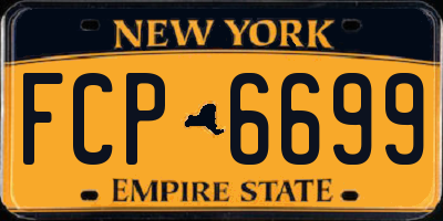 NY license plate FCP6699