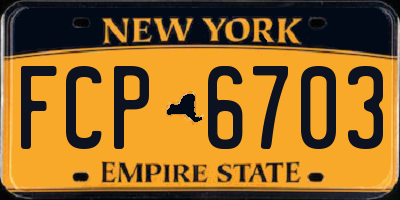 NY license plate FCP6703