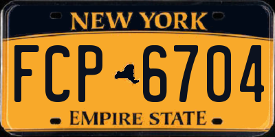 NY license plate FCP6704