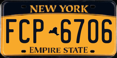 NY license plate FCP6706