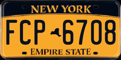 NY license plate FCP6708