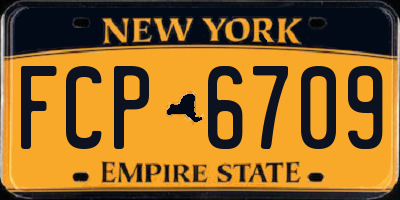 NY license plate FCP6709
