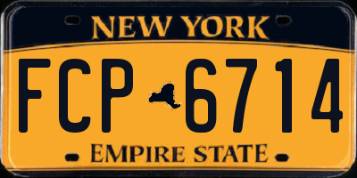 NY license plate FCP6714