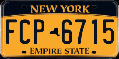 NY license plate FCP6715