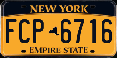 NY license plate FCP6716