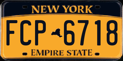 NY license plate FCP6718