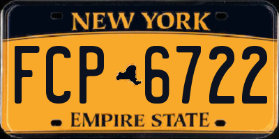 NY license plate FCP6722