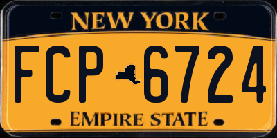 NY license plate FCP6724