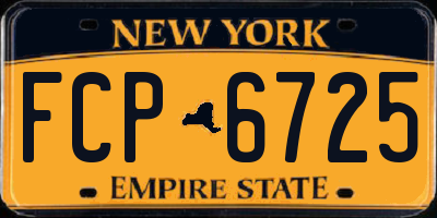 NY license plate FCP6725