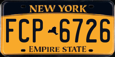 NY license plate FCP6726