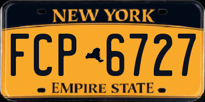 NY license plate FCP6727