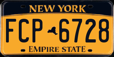NY license plate FCP6728