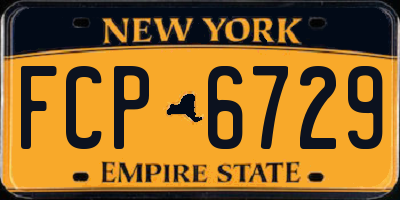 NY license plate FCP6729
