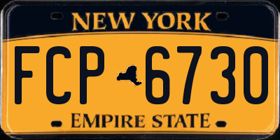 NY license plate FCP6730