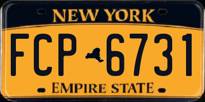 NY license plate FCP6731