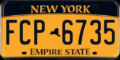 NY license plate FCP6735